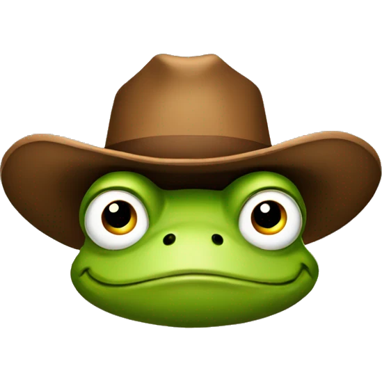 Cowboy frog emoji