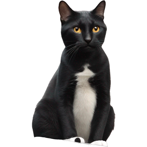 black cat napping peacefully emoji