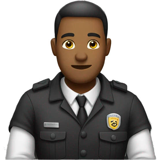 Probation officer sitting in jail emoji