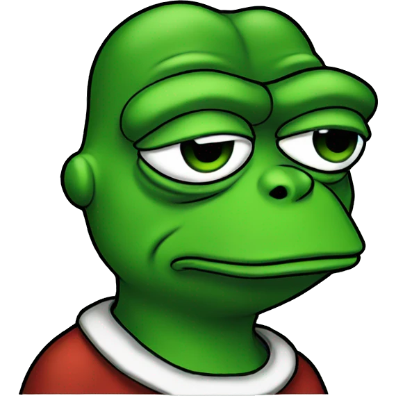 Sad Christmas Pepe frog emoji