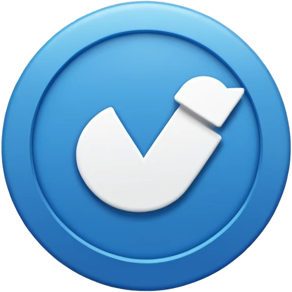 Instagram verification badge emoji in a blue outlined circular shape emoji