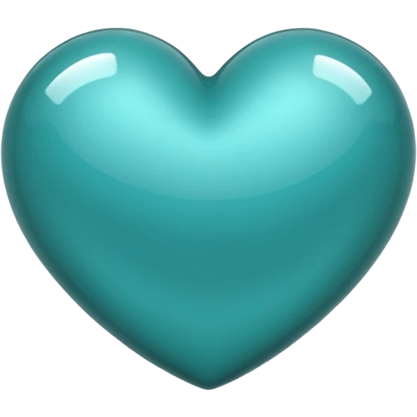 Teal heart hug emoji