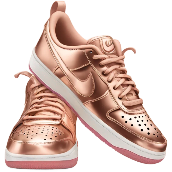 rose gold colored Nikes  emoji