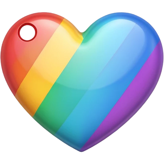 heart with rainbow stripes emoji