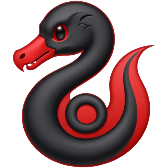 iOS sticker, dark mark, black shape, red dot, minimal emoji