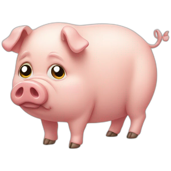 unhappy pig emoji