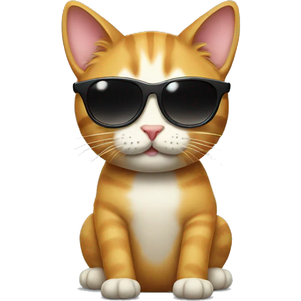 Cat with sunglasses emoji
