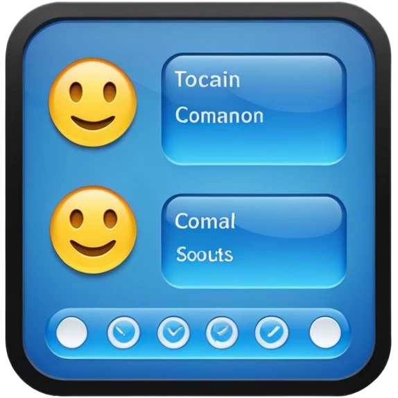 Platform Board – blue text display. emoji