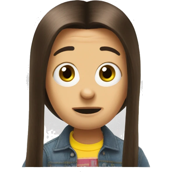 despicable me minion long brown hair emoji