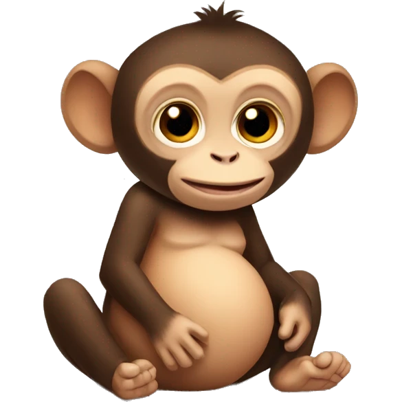 pregnant monkey emoji