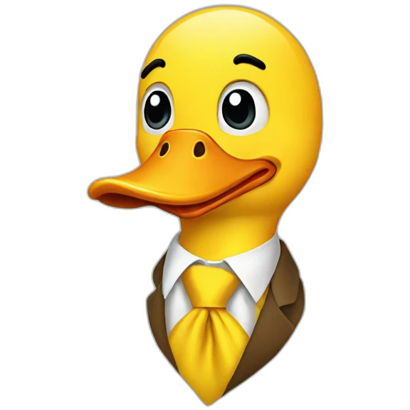 Duck tie emoji