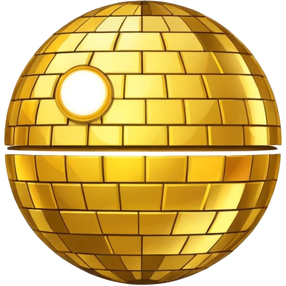 golden sparkling disco ball emoji