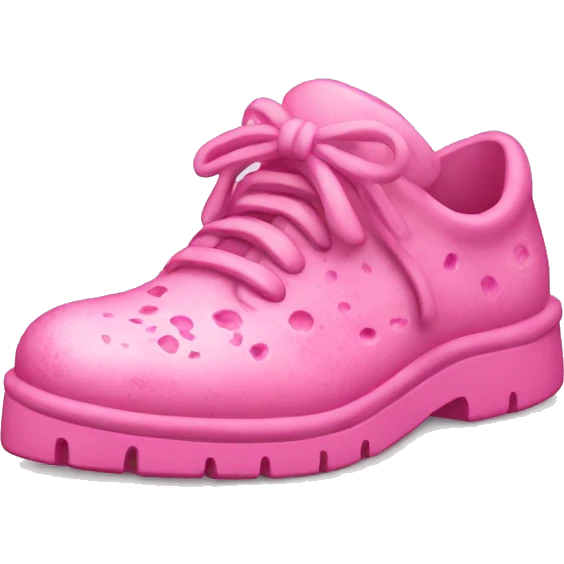 Pink shoes with mold emoji