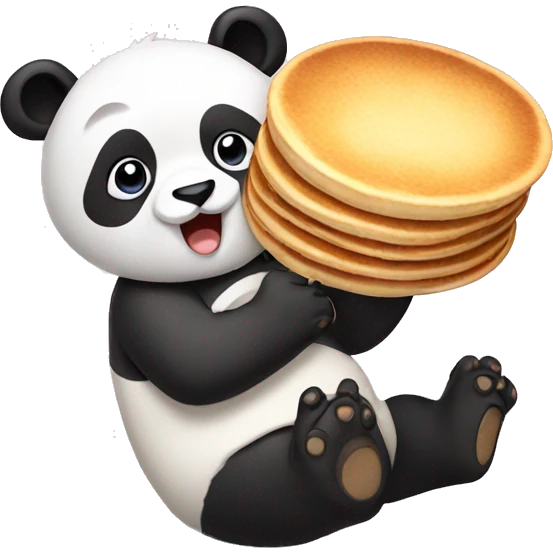 Panda with pancake  emoji