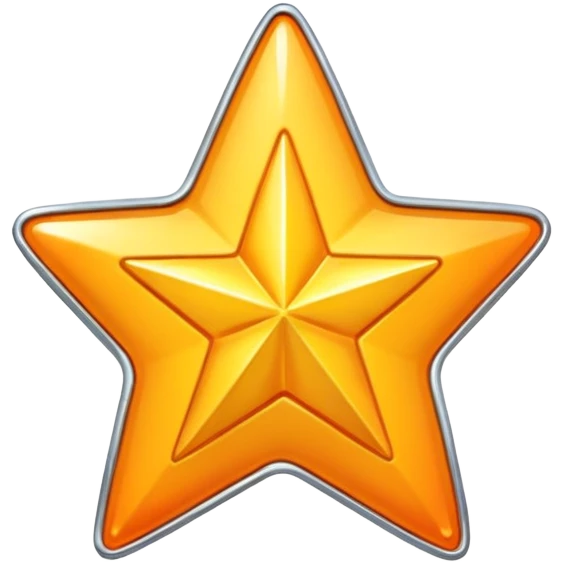 A star coin coin is yellow and star is orange emoji