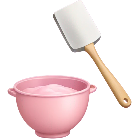 light pink spatula with mixing bowl emoji