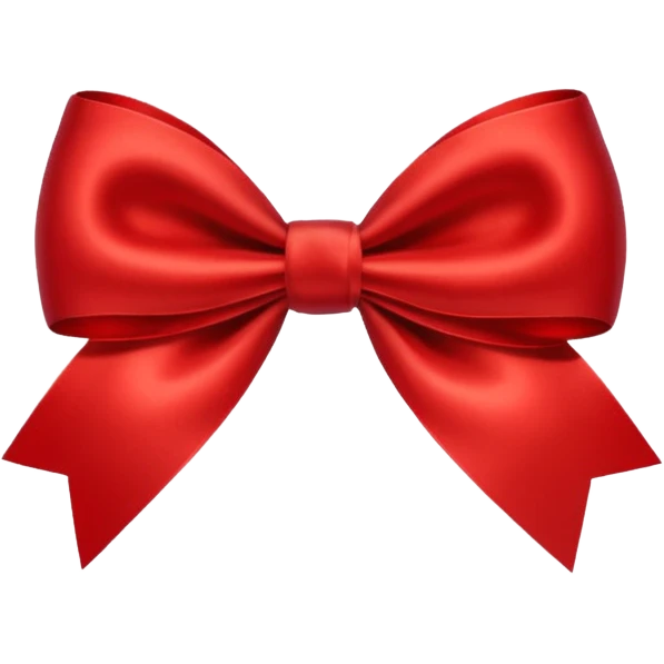 Christmas red bow emoji