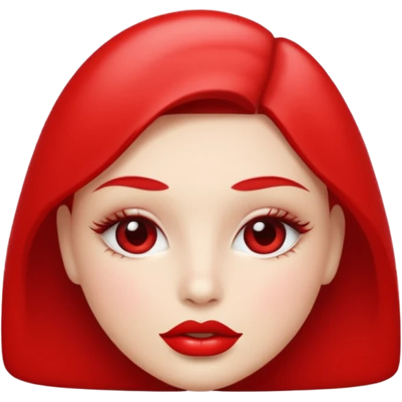 Red lips sparkle background emoji