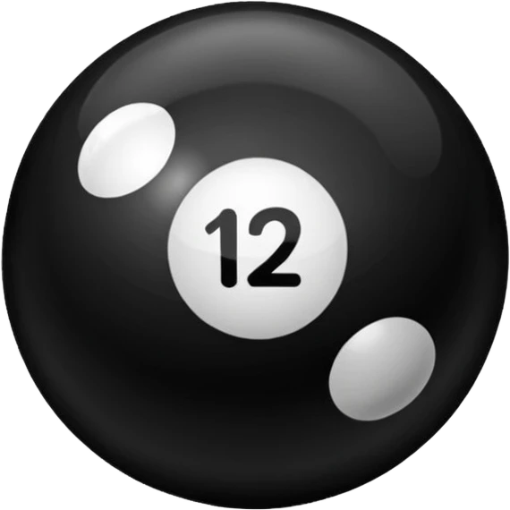 Quiero un emoji de la bola 12 del billar emoji
