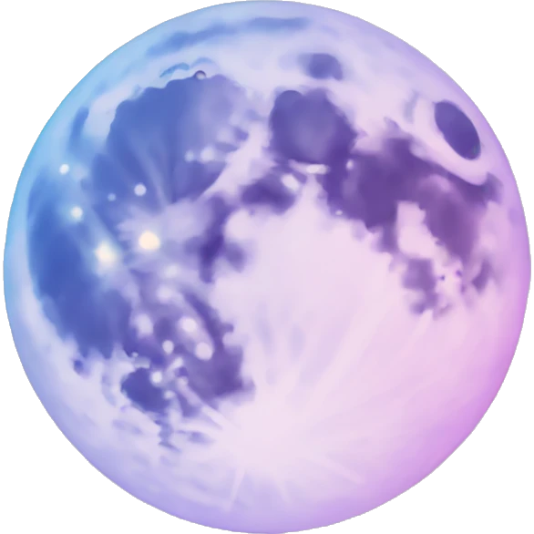 Pastel moon emoji