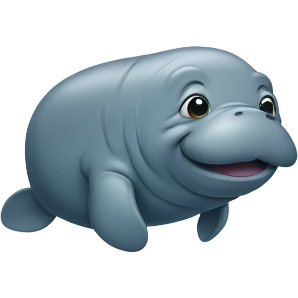 Cartoon manatee emoji