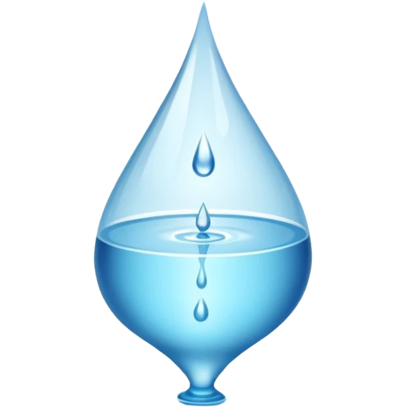 Water Spills from a class to the floor  emoji