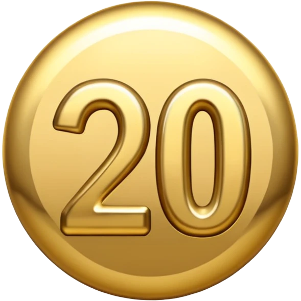 the number 2026 gold emoji