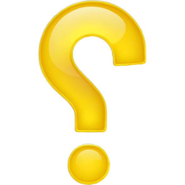 glowing question mark with black background and the question mark glows or is lit up like a light.  not too bold. emoji