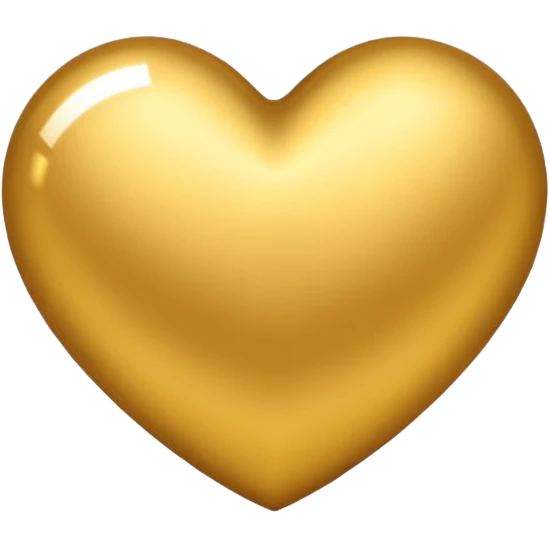 coração dourado emoji