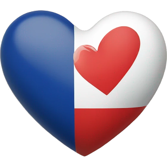 heart but there is a french flag inside emoji