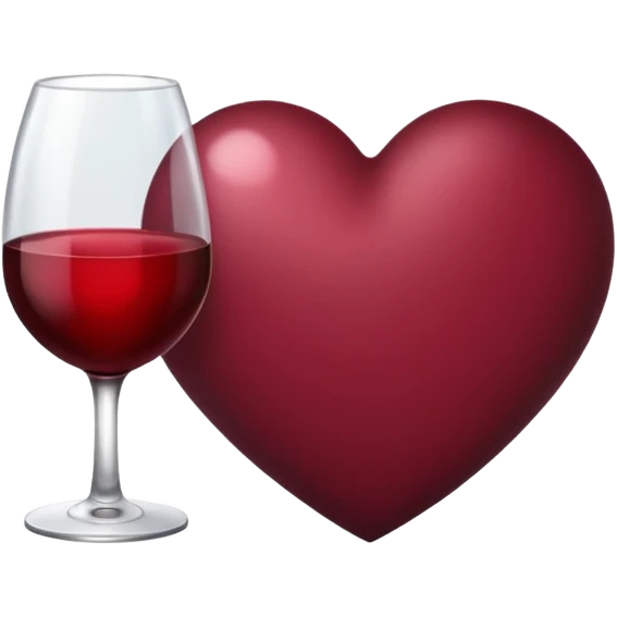 Um emoji de coração cor bordo, tipo esse 🤍 so que na cor vinho emoji