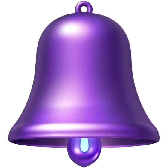 glitter purple bell emoji