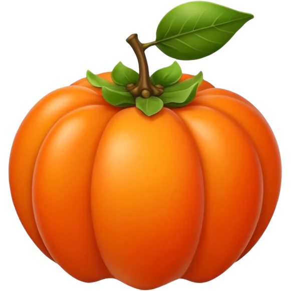 persimmon fruit emoji