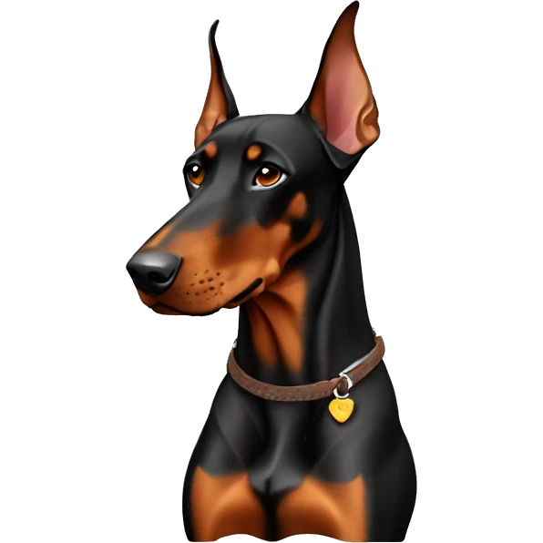 Girl rust color Doberman emoji