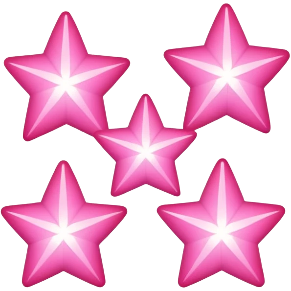 pink small three stars  emoji