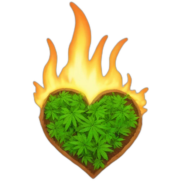 Weed hearth emoji