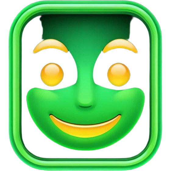 green neon light emoji