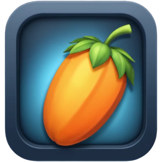 Сделай логотип Fl Studio светящийся emoji