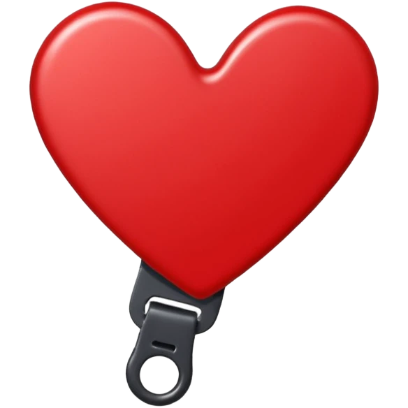 Red colour hairclip emoji emoji