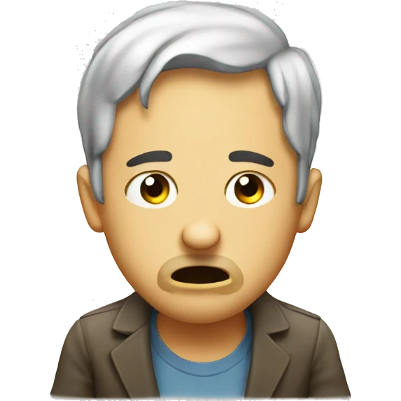 generate a puking guy which pukes documents emoji