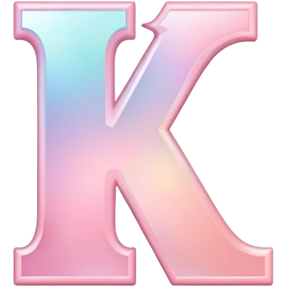 Iridescent pastel pink romantic formal elegant sophisticated cultured neat pretty beautiful nifty Font setting icon with letter “i” emoji
