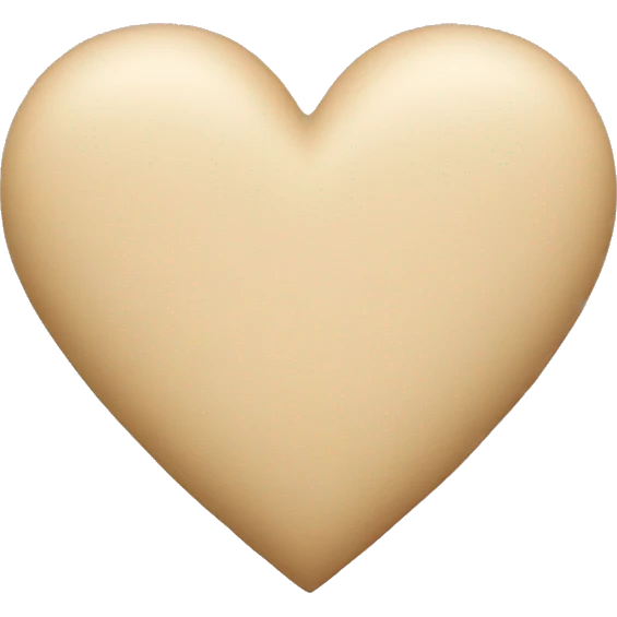 beige heart emoji