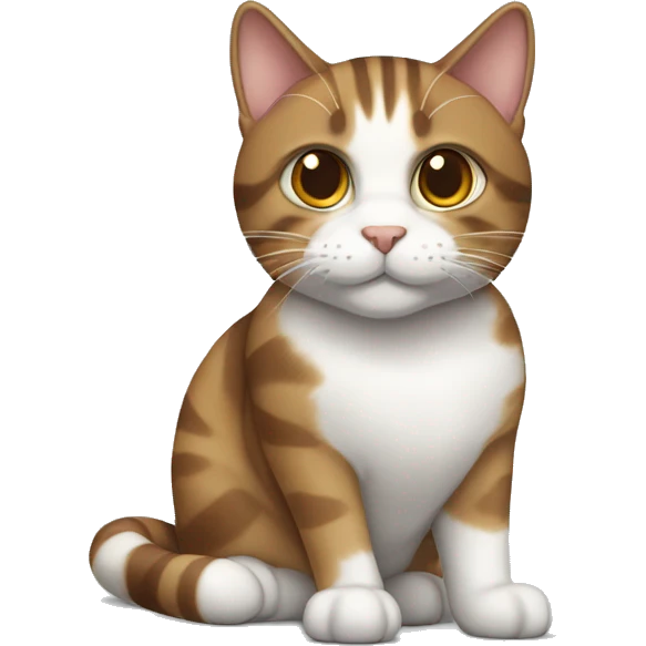 Brown and white tabby cat emoji