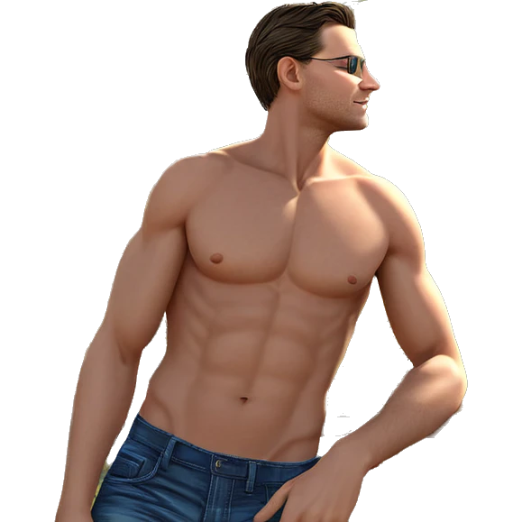 topless boy under blue sky emoji