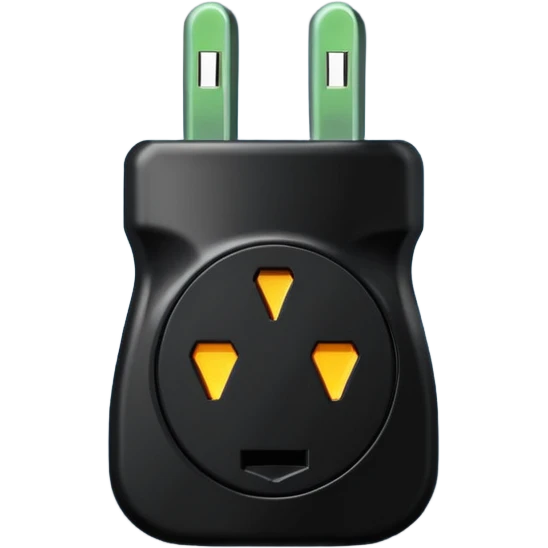 black electric plug emoji