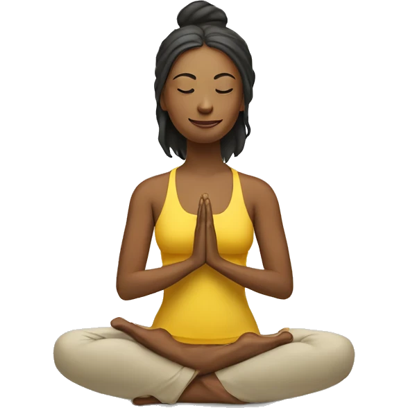 yellow lotus yoga pose emoji
