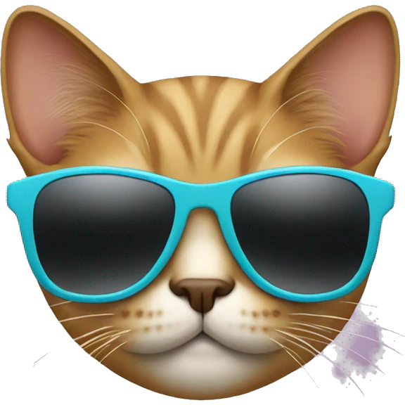 Cat with sunglasses emoji