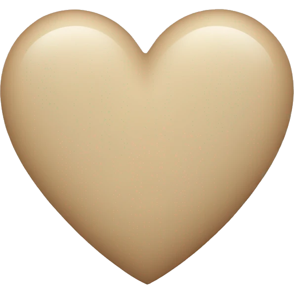 Beige heart  emoji