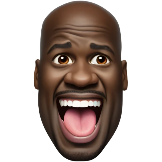 Shaquille o Neal sticking out his tongue emoji