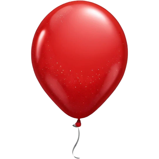 red glitter baloon emoji